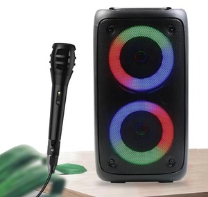 High-Quality Sound Dual Bluetooth Speaker Karaoke <strong>System</strong> with Wireless Microphone for Indoor Outdoor Entertainment - Product Image 6