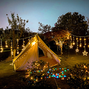 Đèn LED Màn Giáng Sinh 3.5M Chạy Bằng Năng Lượng Mặt Trời 138LED Đèn Cổ Tích 8 Chế Độ Đèn Treo Dây Với Điều Khiển Từ Xa Cho Đám Cưới - Product Image 6