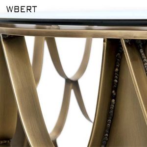 Nordic Modern Living Room Furniture Elegant Coffee <strong>Table</strong> Advanced Marble <strong>Glass</strong> Bed Simple Luxury WBERT Few Corner Small <strong>Edge</strong> - Product Image 3
