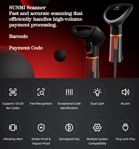 Support PDF417 Data Matrix Wired Handheld CMOS <strong>QR</strong> <strong>Code</strong> <strong>Reader</strong> Sunmi Portable USB 1D 2D Barcode <strong>Scanner</strong> - Product Image 2