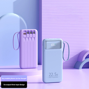 Custom Portable 100000mAh Power Bank Type C Cable High Capacity Fast Charging Mini Power Station Mobile <strong>Devices</strong> 22.5W <strong>Output</strong>