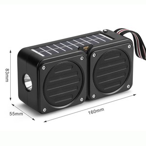 Altoparlante Bluetooth Wireless HF-F30 con Doppio Pannello Solare, Subwoofer Stereo Portatile, Torcia Attiva, <span class=keywords><strong>Radio</strong></span>/TF/USB - Product Image 4