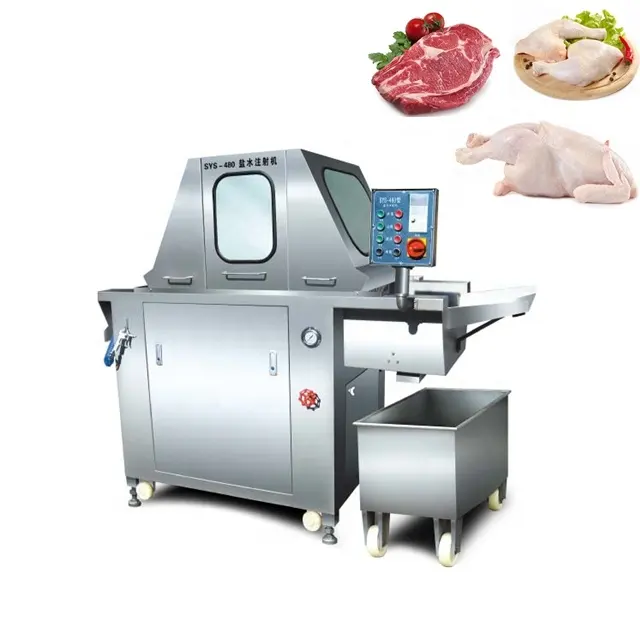 गर्म बिक्री 304 SUS स्वत: खारा पानी नमकीन इंजेक्शन मशीन मांस tenderizer चिकन मांस गोमांस पोर्क मेमने नमकीन इंजेक्टर