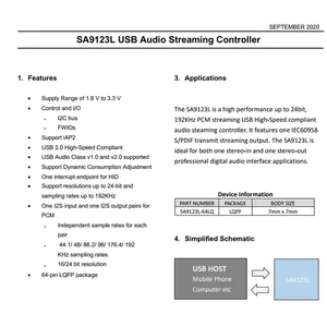 LJMSA9123 USB a SPDIF Salida óptica I2S 24BIT 192K Controlador de transmisión de audio USB - Product Image 4