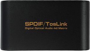 Control remoto IR Audio digital SPDIF Toslink Switch Splitter Matrix 4x2 de 4 Entrada 2 Salida - Product Image 4
