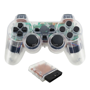 แป้นเกมไร้สาย2.4G โปร่งใสสำหรับควบคุมเกม PS2จอยสติ๊กสำหรับ PS2 Manette - Product Image 1