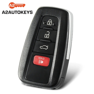 トヨタカムリプラド201820194ボタン315/433 MHZ 4Aチップ用A2AUTOKEYS緊急キーブレードカースマートリモートキー - Product Image 4