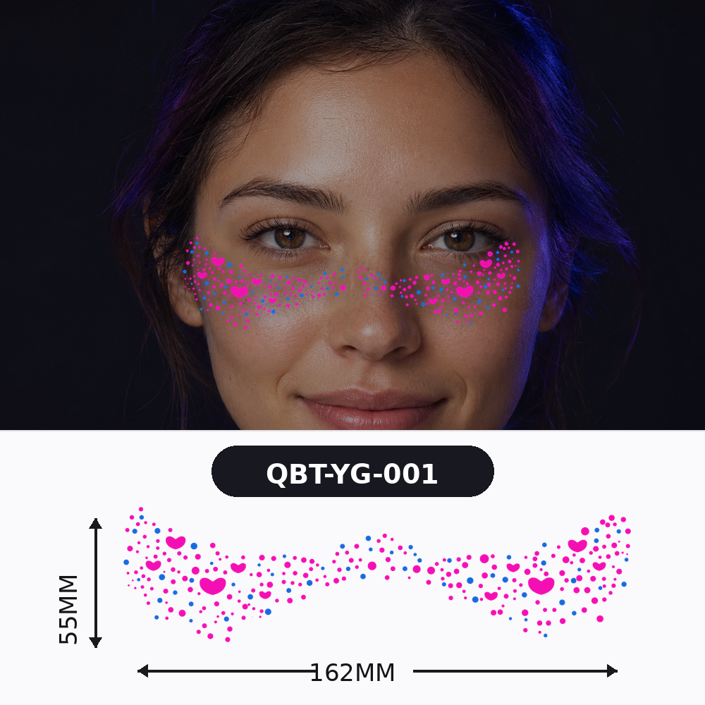 QBT-YG-001 Pink Blue Hearts Stars