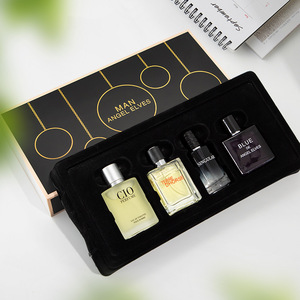 ชุดน้ำหอมสำหรับผู้ชาย30มล. * 4น้ำหอมระเบิดสีเงินสำหรับฤดูใบไม้ผลิภูเขาและน้ำหอมสีแดงมีกลิ่นหอม