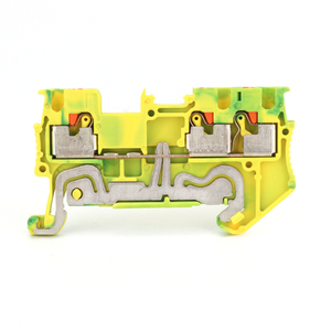 PT 1.5-TWIN-PE接地プッシュイン1入力2出力プッシュインディンレールターミナルブロック - Product Image 1