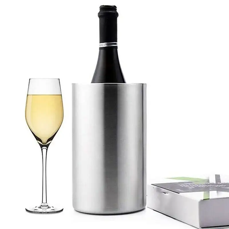 1600ml refrigeratore del vino In Acciaio Inox di Raffreddamento di Vino A Doppia Parete Bottiglia di Vino Refrigeratore Champagne Secchiello per il Ghiaccio
