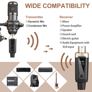 Adaptador XLR de sistema PA para transmisor y receptor de Audio para micrófono dinámico 48V Phantom Power condensador micrófono mezclador de Audio altavoz PA - Product Image 4