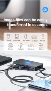 8-Port-USB-C-Hub mit dreifachem Display HDTV 4K 60-Hz-Netzwerk 1000 Mbit/s Typ C USB 3,1 10 Gbit/s 8 in 1 Docking station Typ C. - Product Image 2