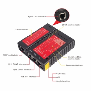 NF-468S Cable &amp; POE <strong>Tester</strong> Check Continuity <strong>of</strong> RJ11&amp;RJ45 Cable Quickly and Identify the <strong>Type</strong> <strong>of</strong> Power Source - Product Image 6