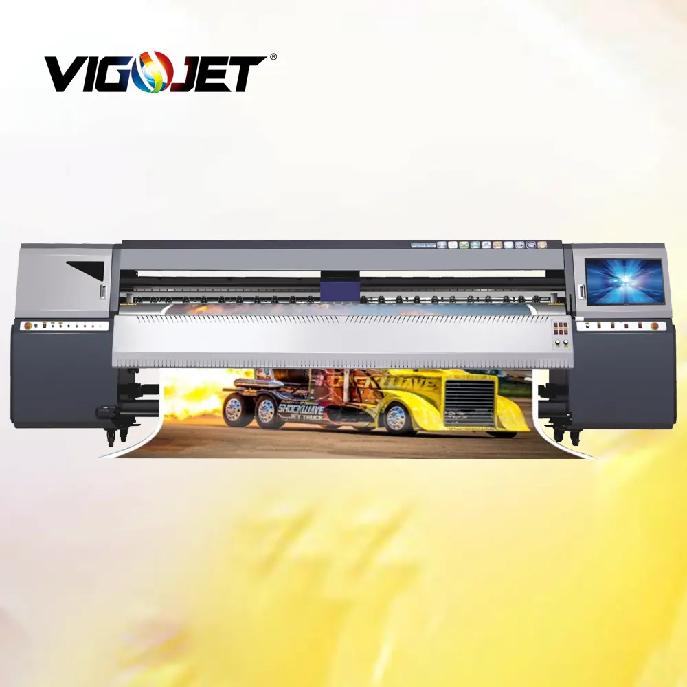 Vigojet 3.2m आउटडोर मुद्रण मशीन डिजिटल inkjet विलायक प्रिंटर