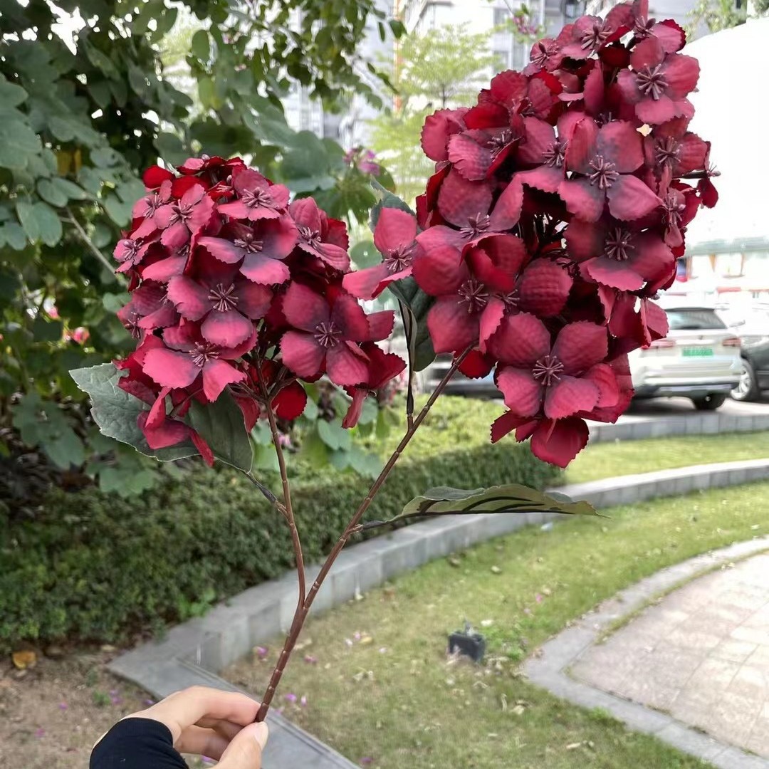 2 head stupa hydrangea red
