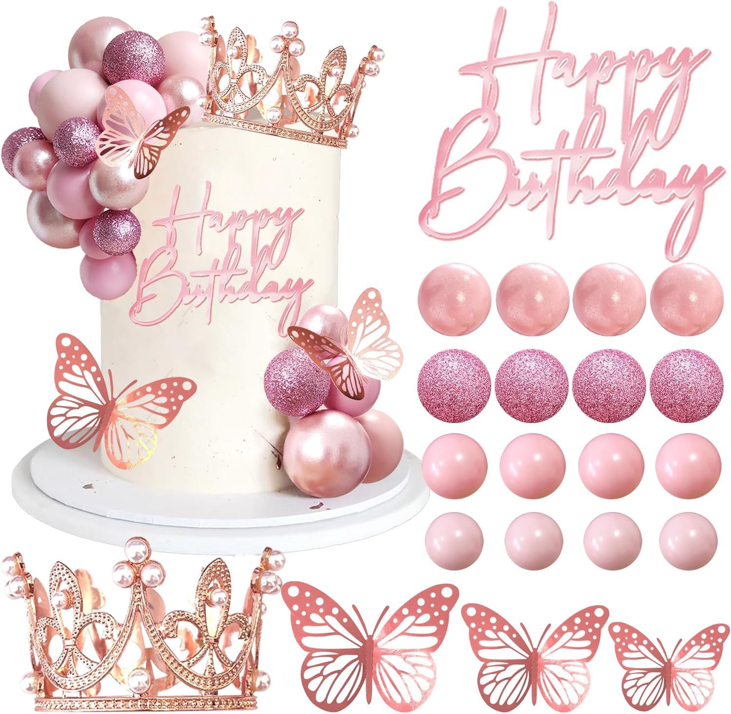 43 pièces en or rose