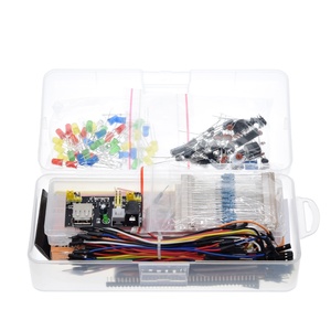 Componente elettronico avviatore di base con 830 punti di fissaggio Breadboard resistore per cavo condensatore potenziometro LED per Arduino Kit .. - Product Image 4