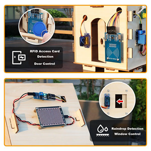 <strong>Arduino</strong> <strong>Compatible</strong> Smart Home Learning <strong>Kit</strong> with Mind+ Graphical Programming, Multi-functional DIY House <strong>Kit</strong>