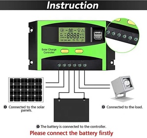 LCD-DisplayPWM-Batterie ladegerät30A 60A 80A Solarpanel-Laderegler 12/24/36/48V PWM-Solar laderegler - Product Image 2