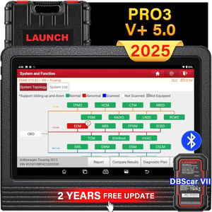 2025 LAUNCH X431 PRO3 V + 5,0 Todos los sistemas Herramienta de escaneo OBD de 10 "Mapa de topología de codificación en línea CAN FD DoIP - Product Image 3