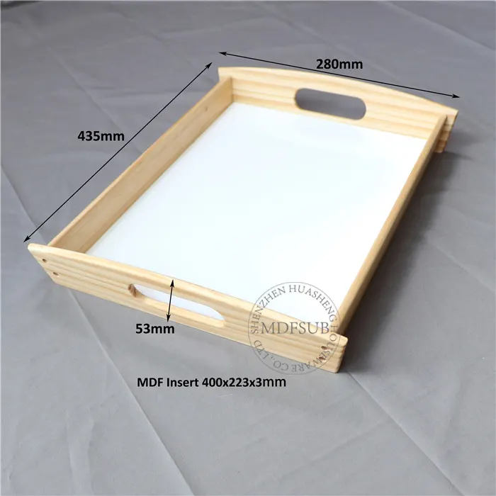 MDFSUB Sublimation MDF Wood Blanks Custom Photo Detachable Serving Trays for Kitchen Wooden Organizer Home Decor