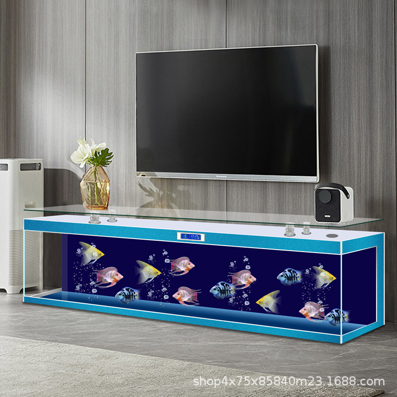 Blue brushed ultra-white glass