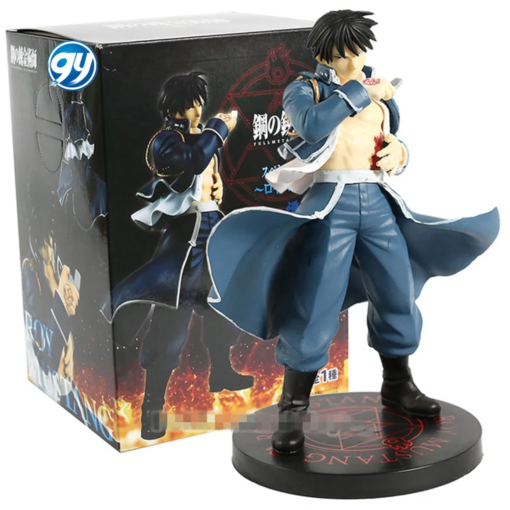 Figuras de 18cm Anime Figura Fullmetal Alchemist Roy 1/8 Pintado PVC Figuras de Ação Modelo Brinquedos