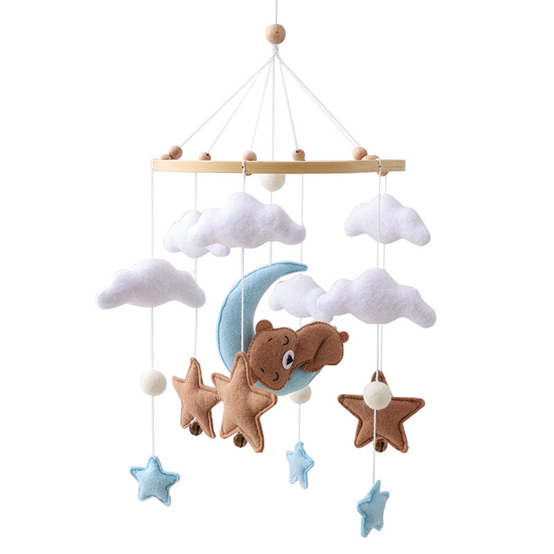Moon little bear bed bell-brown