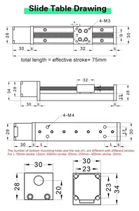 Carril de mesa deslizante CNC tipo T, plataforma de guía de transporte de escenario lineal, Kit de accionamiento de Motor paso a paso, Mini Mesa deslizante, mesa de eje XYZ - Product Image 5