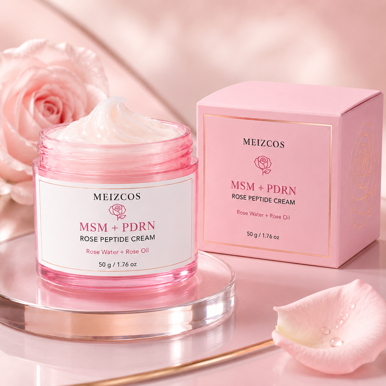 Crème Visage MSM PDRN Peptide de Rose