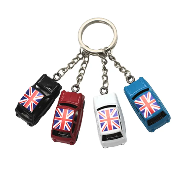 Portachiavi modello auto 3d mini souvenir in metallo personalizzato london