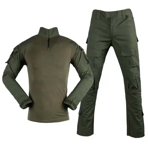 Tactical Combat Shirt and Pants with Elbow and Knee Pads Tactical Gear Camuflagem tático sapo terno tático ternos