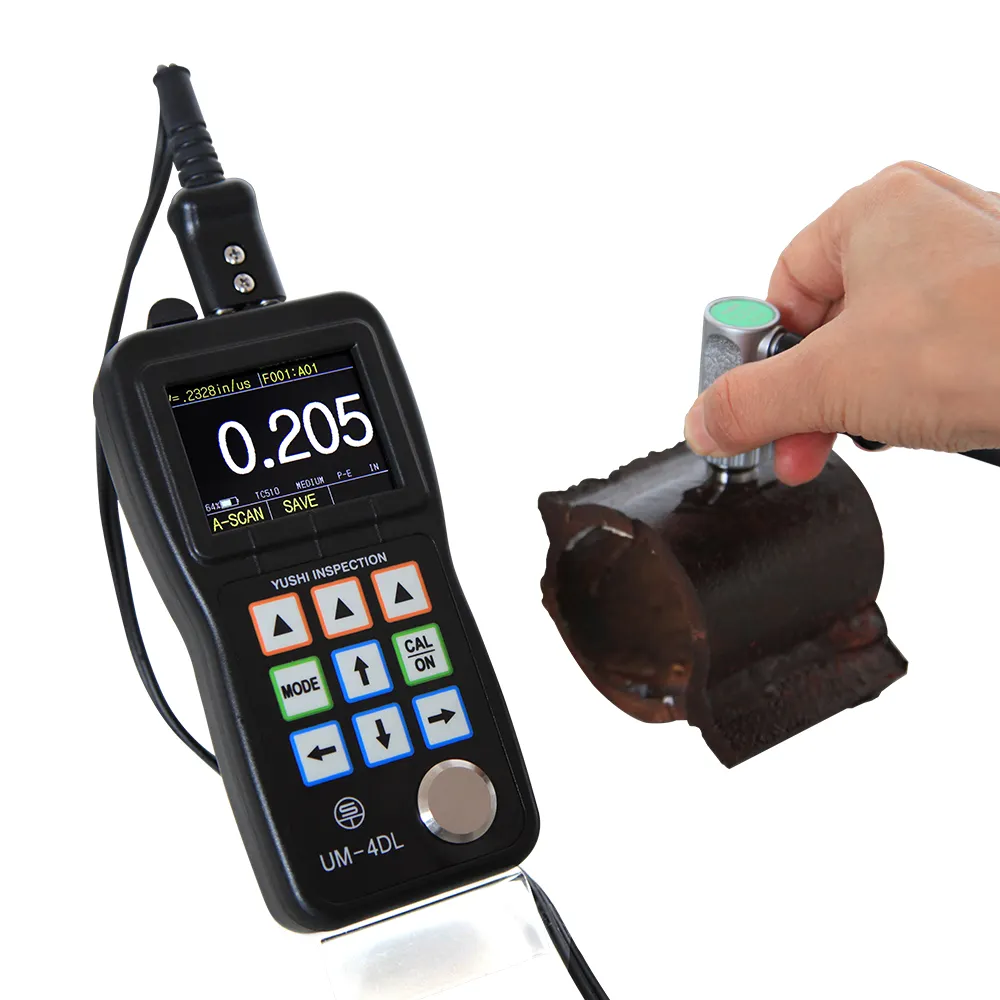 Ücretsiz kargo YUSHI taşınabilir dijital ultrason/ultrasonik kalınlık ölçer ölçer 0.01mm