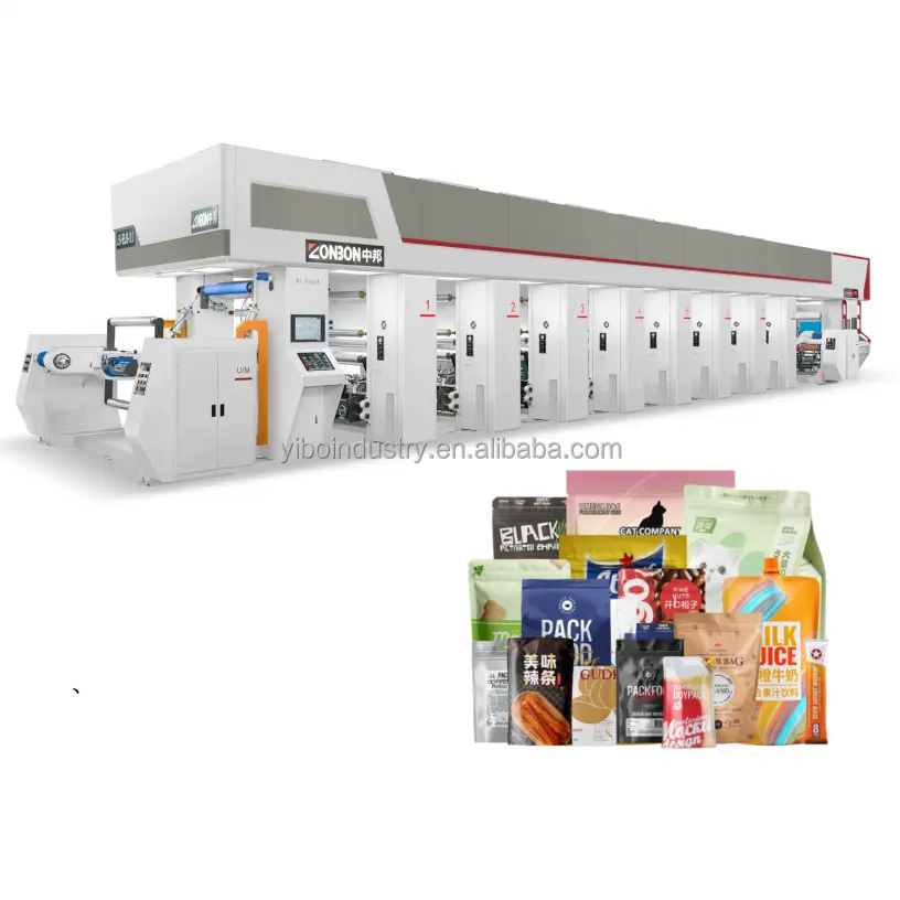 Prices of Multicolor Reel BOPP/CPP/PVC/PET/PE/OPP Film Rotogravure Printing Machine Used For Package Bag From China