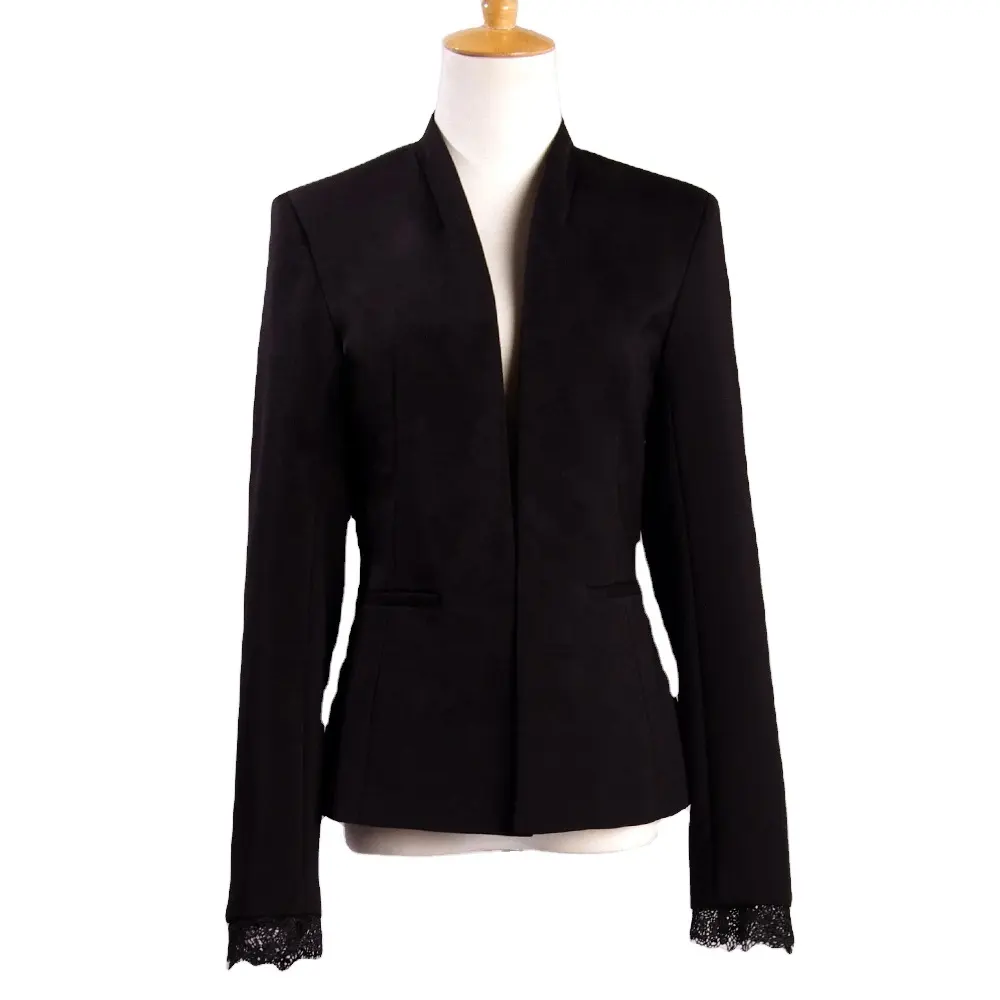 Оптовая продажа на заказ леди деловые костюмы Женская куртка черные костюмы
