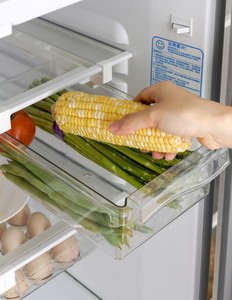 Buzdolabı sebzelik PET yumurta organizatör gıda asabilirsiniz saklama kutusu taze meyve sebze ayarlanabilir manyetik buzdolabı organizatör tutmak - Product Image 3