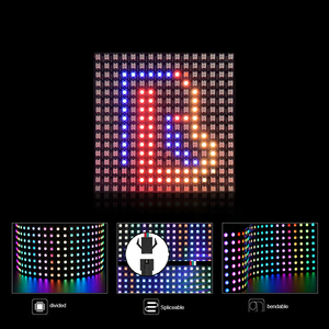 Dc5v 8x32 16x16 8x8 kỹ thuật số linh hoạt cá nhân địa chỉ ws2812b linh hoạt LED Pixel bảng điều chỉnh cho quảng cáo hiển thị - Product Image 2