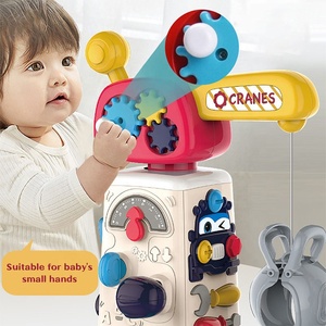 Samtoy İşlevli eğitim pil işletilen bebek karikatür işık ve müzik ile 360 rotasyon pençe makinesi kule vinci oyuncak - Product Image 3