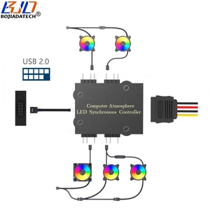 4 X 3PIN 5V ARGB Fan Hub Atmosphere RGB Synchronization LED <strong>Controller</strong> Adapter Board <strong>for</strong> Desktop PC <strong>Computer</strong> Case - Product Image 4