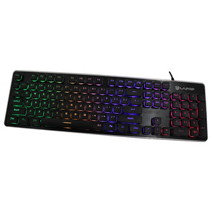 Latop-teclado ergonómico con cable para videojuegos, teclado de aluminio luminiscente, Punk, Chocolate brillante, WK40II - Product Image 3