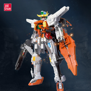 JIESTAR большой набор мобильного костюма Gundam 00 Аниме Kyriosgn Роботизированная Модель Строительный блок Набор 1057 шт. взрослые коллекционные игрушки diy робот - Product Image 2