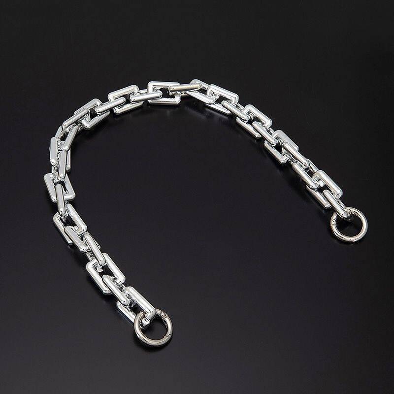 Silver, total length 40cm including buckle