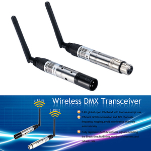 DMX512ตัวรับสัญญาณไร้สาย2.4G ISM ตัวรับสัญญาณ RGBW LED ไฟพาร์สำหรับเวที DJ ดิสโก้บาร์ระยะการสื่อสาร300M