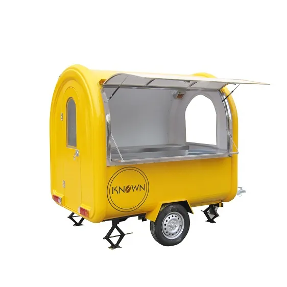 Mobile 220cm girarrosto cibo camion Fast Food che serve rimorchio patatine distributore automatico carrello di cibo