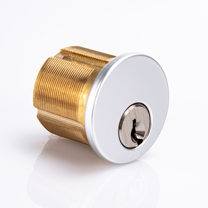 MINGHOU ANSI Mortise <strong>Keyway</strong> Lock Cylinder 1-1/8&quot; Cylinder Door Anodized Silver <strong>Keys</strong> Compatible Lock Cylinder - Product Image 2