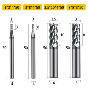 Pazar toptancılar yüksek performans 4 flüt CNC freze kesicisi özelleştirilebilir OEM Tungsten alaşım yarıçapı kesici - Product Image 6