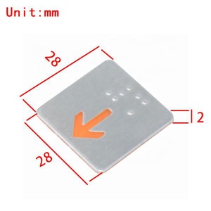 Factory Direct Elevator Push Button Plate Square <strong>Type</strong> 28*28mm for <strong>Cop</strong> Lop - Product Image 4