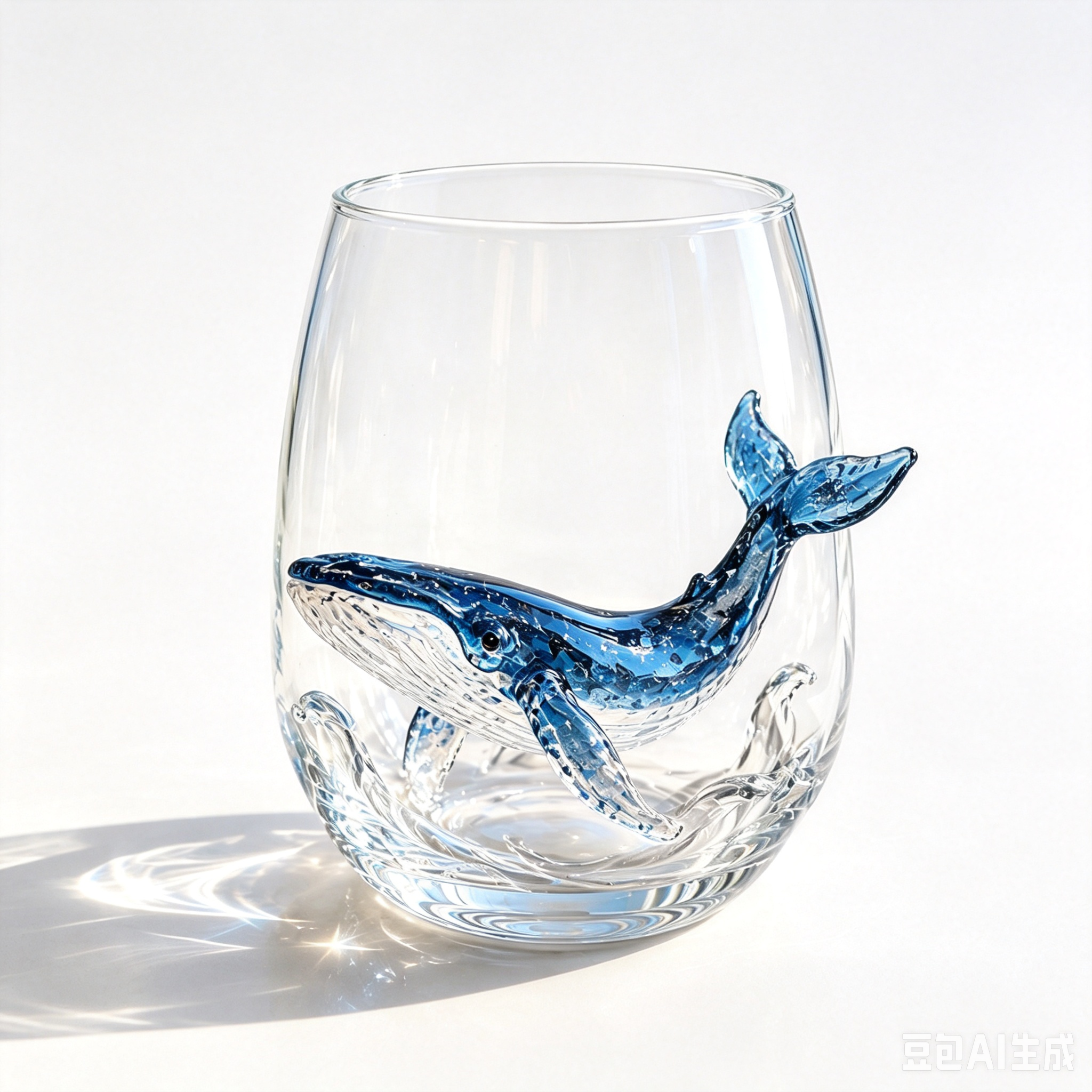 Vaso de cristal Clear Whale