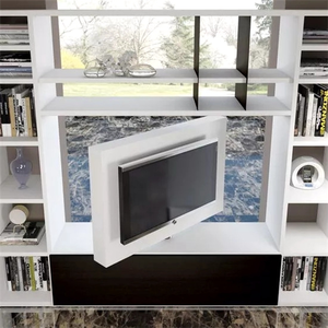 電動リモート木製テレビキャビネットパーティションデザイン360度回転LCDTVスタンド金属卓上TVブラケットマウント - Product Image 6